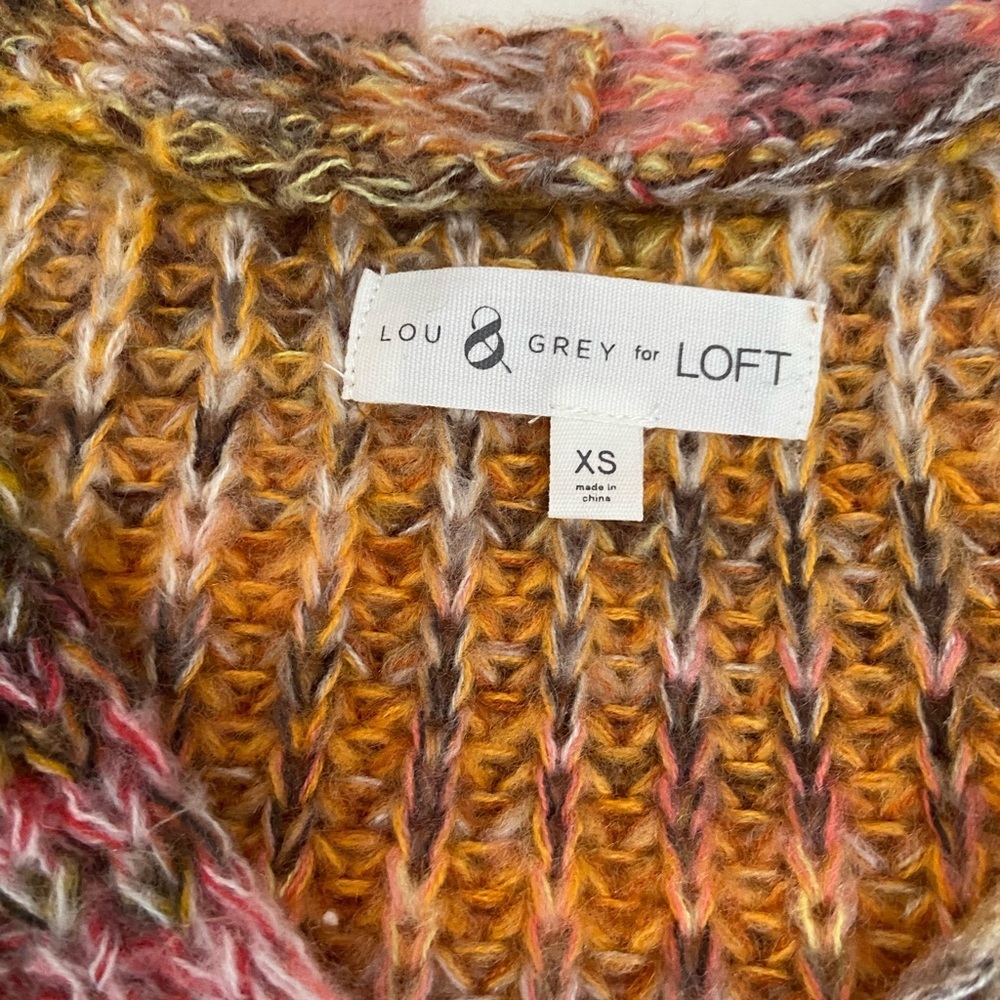 LOU & GREY MULTI COLORED SWEATER SIZE XS